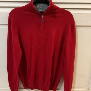 Nautica Red Zip Up Sweater